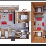 Val Cenis - Residencia Les Balcons de Val Cenis Les Hauts - Apartamento 5 piezas cabina  duplex 12/14pax  98 m²