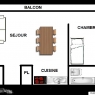 Meribel Mottaret - Residencia Oisans - 2p5 35m² 5ème asc Sud-Est