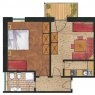 Alta Badia - La Villa - Residencia Apartamentos premium La villa  - Apartamento 205 46m2 2_4 personas