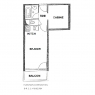 Les Menuires - Residencia Villaret - St Cab 3 22m² 7ème Asc Ouest