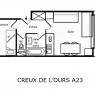 Meribel Mottaret - Residencia Creux De L Ours A - 2PIE 4P 27M² NORD 1ETA/80*