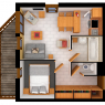 Courchevel - Residencia Les Primeveres - 2P 31m² 4p OUEST